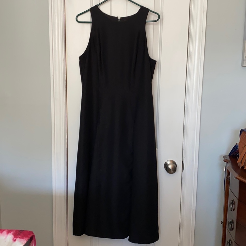 Calf length fully lined banana republic black dress
